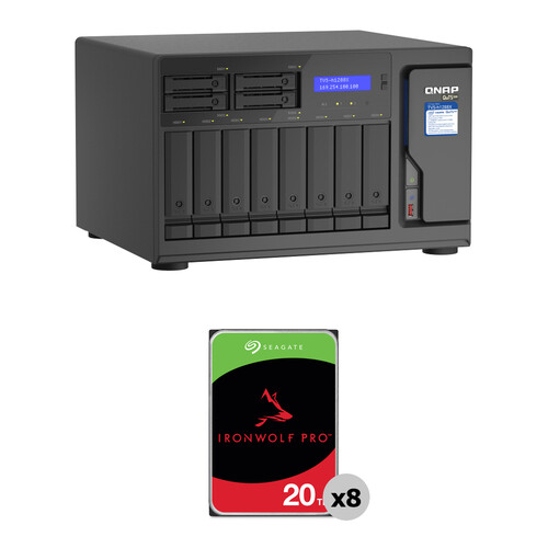 QNAP 160TB TVS-h1288X 12-Bay NAS Enclosure Kit (8 x 20TB)