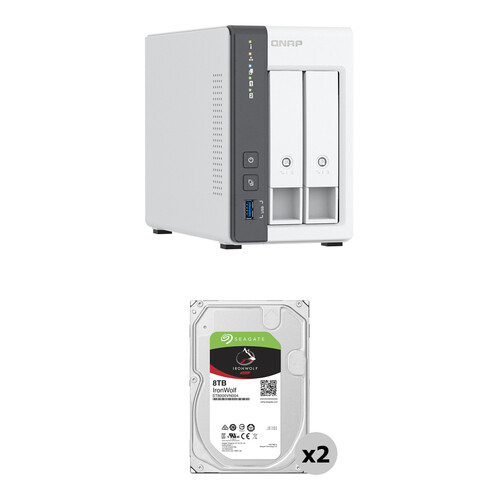 QNAP 16TB TS-216G 2-Bay NAS Enclosure Kit (2 x 8TB)
