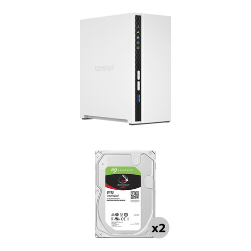 QNAP 16TB TS-233 2-Bay NAS Enclosure Kit (2 x 8TB)