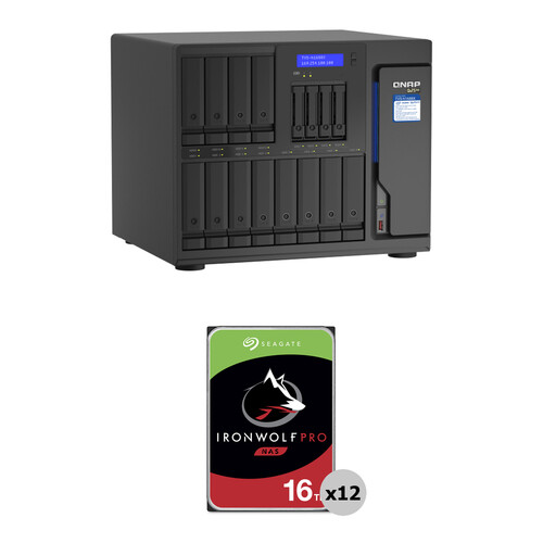 QNAP 192TB TVS-h1688X 16-Bay NAS Enclosure Kit (12 x 16TB)
