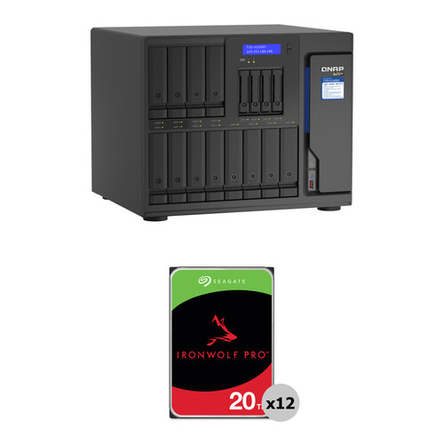 QNAP 240TB TVS-h1688X 16-Bay NAS Enclosure Kit (12 x 20TB)