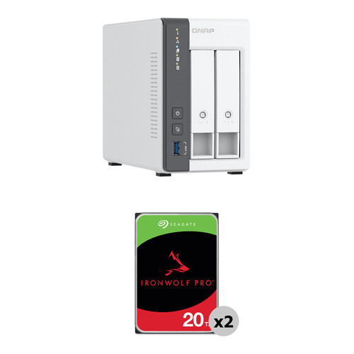 QNAP 40TB TS-216G 2-Bay NAS Enclosure Kit (2 x 20TB)