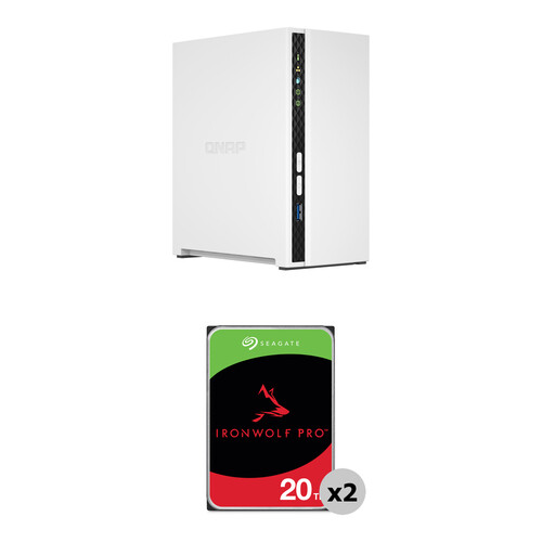 QNAP 40TB TS-233 2-Bay NAS Enclosure Kit (2 x 20TB)