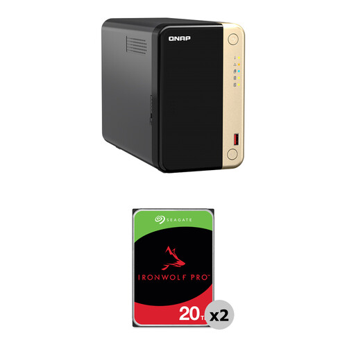 QNAP 40TB TS-264 2-Bay NAS Enclosure Kit (2 x 20TB)