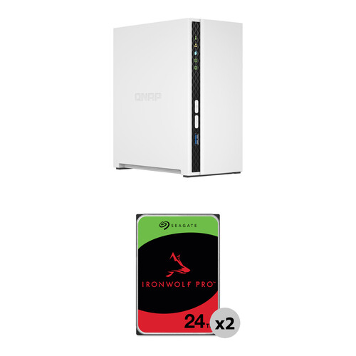 QNAP 48TB TS-233 2-Bay NAS Enclosure Kit (2 x 24TB)