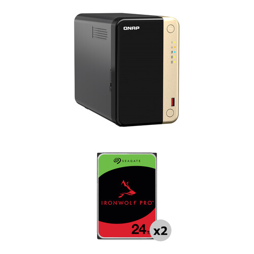 QNAP 48TB TS-264 2-Bay NAS Enclosure Kit (2 x 24TB)