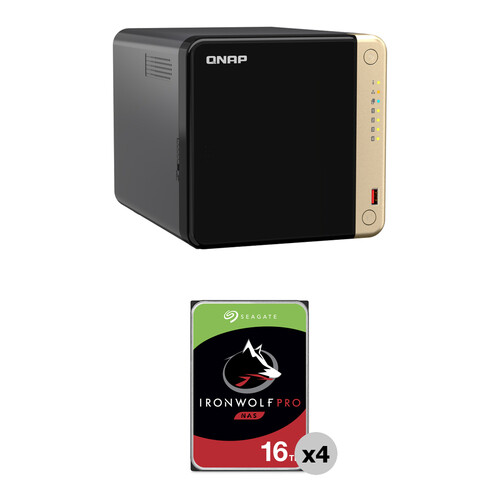 QNAP 64TB TS-464 4-Bay NAS Enclosure Kit (4 x 16TB)
