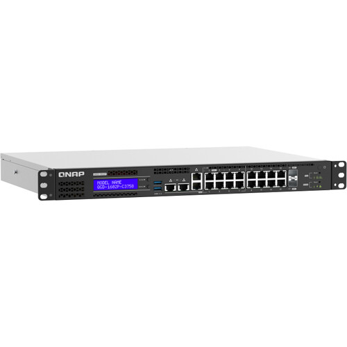 QNAP QGD-1602P-C3758-16G 16-Port Multi-Gigabit PoE++ Compliant Managed Switch & NAS Enclosure with SFP+