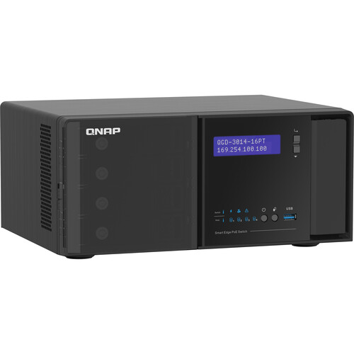 QNAP QGD-3014-16PT PoE Switch with 4-Bay NAS Enclosure