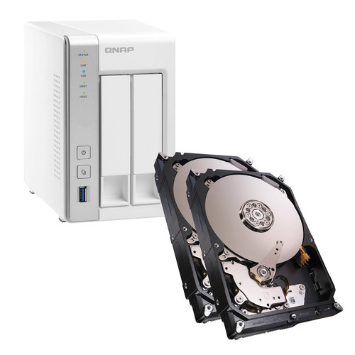 QNAP TS-231 6TB (2 x 3TB) 2-Bay NAS Server Kit with Seagate NAS Drives