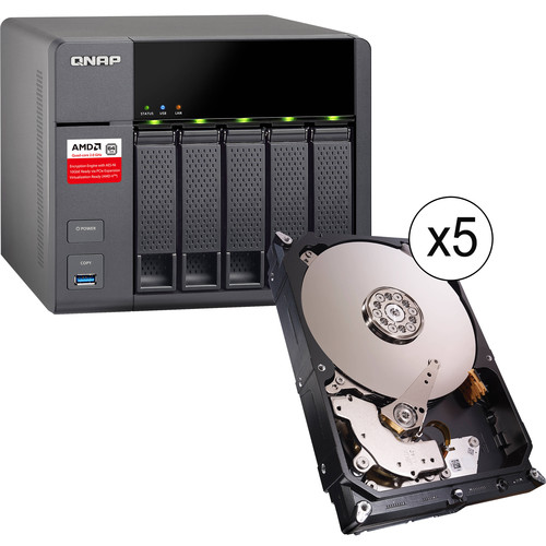 QNAP TS-563 20TB (5 x 4TB) Five-Bay NAS Server Kit with Seagate