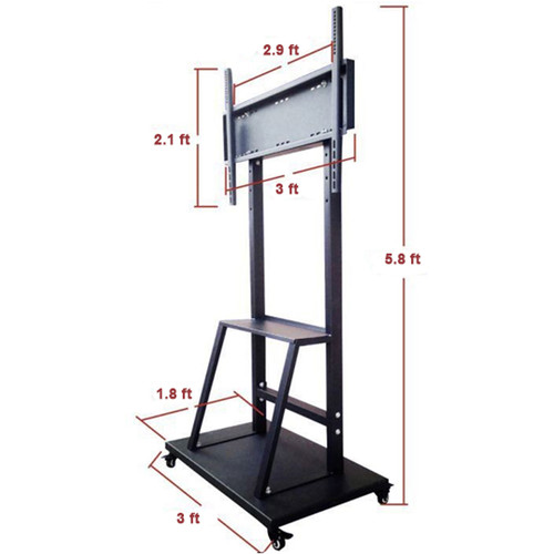 QOMO Touchscreen Mobile Stand with Middle Shelf and Mount