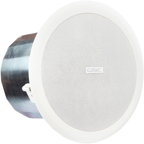 QSC AC-C6T AcousticCoverage Series 6" 2-Way 30W Ceiling Loudspeaker (Pair, White)