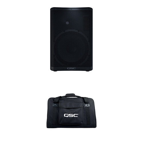 QSC CP12 Compact Powered Loudspeaker with Bag Kit
