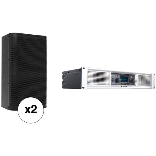 QSC E10 Kit with Pair of 10" Passive Loudspeakers and Power Amp