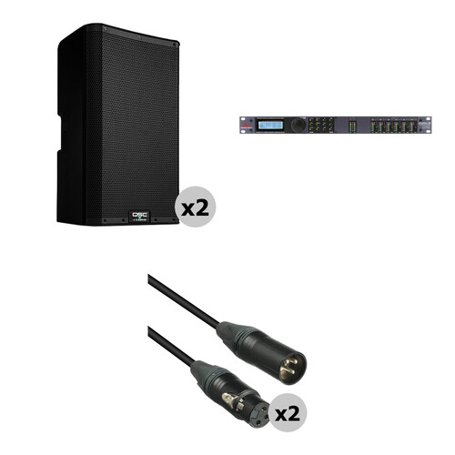 QSC K10.2 Dual Kit with dbx DriveRack and Cables