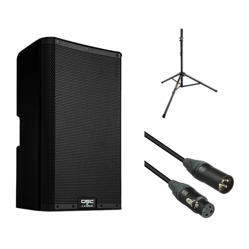 QSC K10.2 K.2 Series 10" 2000W Powered Speaker Kit with Stand and Cable