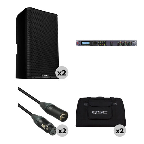 QSC K12.2 Dual Kit with dbx DriveRack and Cables