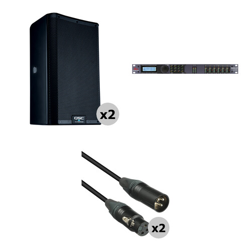 QSC K8.2 Dual Kit with dbx DriveRack and Cables