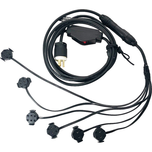 Quasar Science Cluster Power Adapter for 6 Linear LED Lamps with 2-Pin Polarized Plug