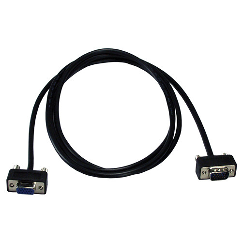 QVS UltraThin Tri-Shield Male to Female 15-Pin VGA Cable (10')