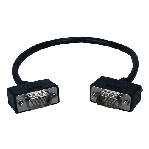 QVS HD15 Male to HD15 Male Cable with Panel-Mountable Connectors (1.5')