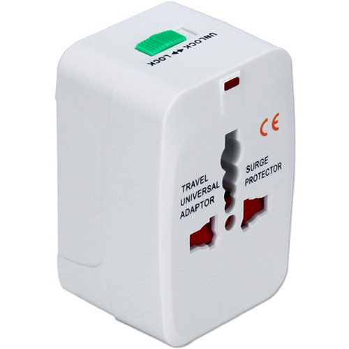 QVS International Power Adapter Plug Kit with Surge Protection (White)
