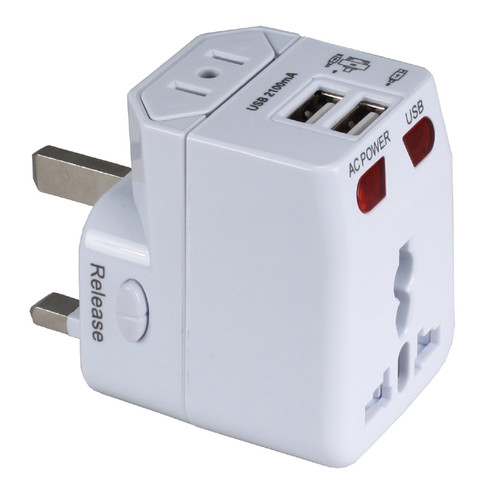 QVS International Power Adapter Plug Kit (White)