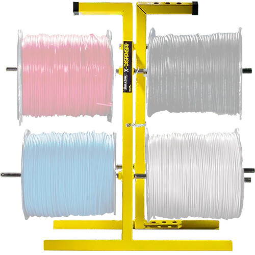 Rack-A-Tiers Collapsible X-Dispenser for Various Wire Reel Sizes