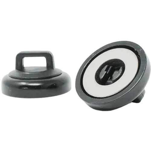 Rack-A-Tiers Magnetic Zip Tie Mount (Black, 15 lb Weight Capacity, 10-Pack)