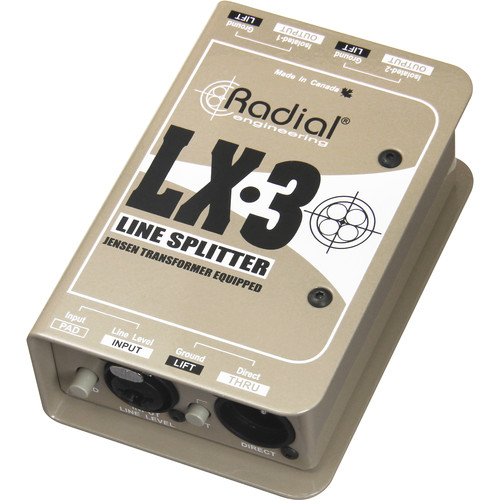 Radial Engineering LX-3 Passive Line Splitter and R800 1034 B&H