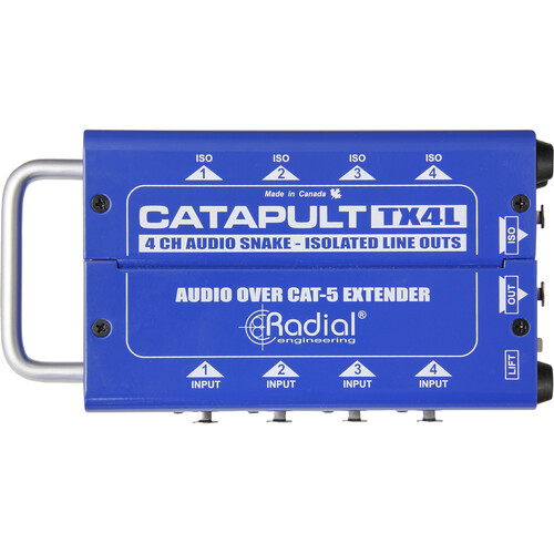 Radial Engineering Catapult TX4L 4-Channel for Line-Level Signal Routing over Cat5/6 (Transmitter)
