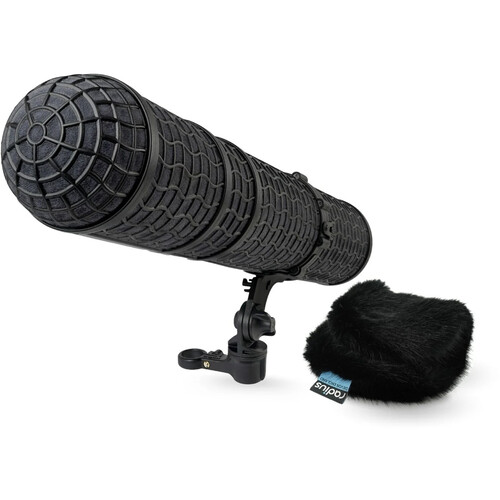 Radius Mini-ALTO 480 Blimp Windshield with RAD-2 Kit & PG Handle (Black, Multi-Pile)