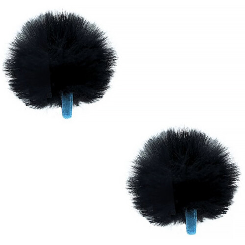 Radius Puffer Urchin Windshield for 0.07 to 0.15" Diameter Lavalier Microphones (Black, 2-Pack)