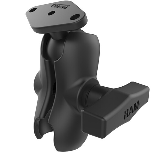 RAM Mounts Double Socket Arm with Diamond Ball Plate and Short Arm