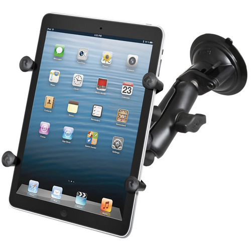 RAM Mounts Twist Lock Suction Cup Mount with Universal X-Grip Cradle for 7" Tablets