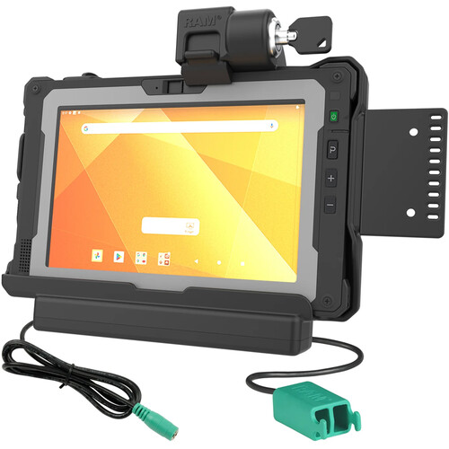 RAM Mounts Form-Fit Locking Powered Holder with Dual USB for Getac ZX80