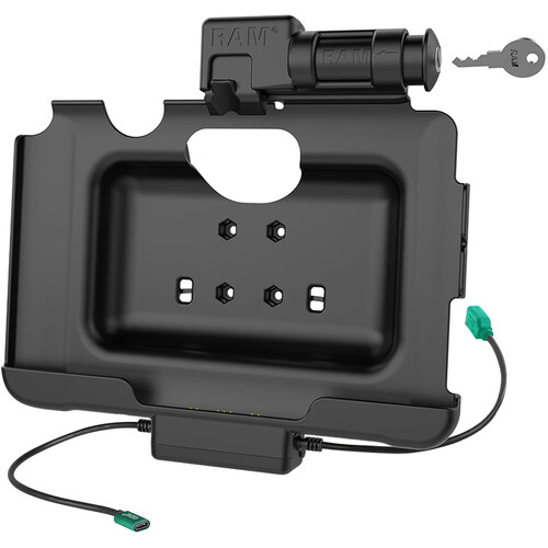 RAM Mounts RAMKey-Locking Power + Data Dock for Galaxy Tab Active4 Pro & Tab Active Pro