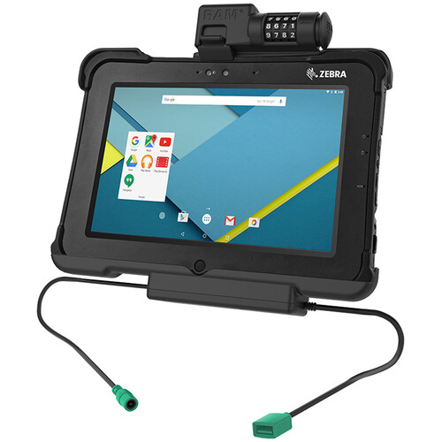 RAM Mounts GDSCombo Locking Power + Data Dock for Zebra XSLATE L10