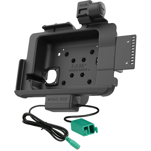 RAM Mounts Tough-Dock Power + Dual USB with Latch for Zebra ET40 & ET45 10" Tablets with Rugged Frame