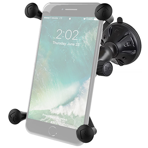 RAM Mounts Composite Twist Lock Suction Cup Mount with Universal X-Grip Large Phone Holder