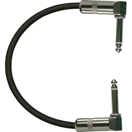 RapcoHorizon G1 Guitar Cable with 2 Right Angle Connectors (6", Black)