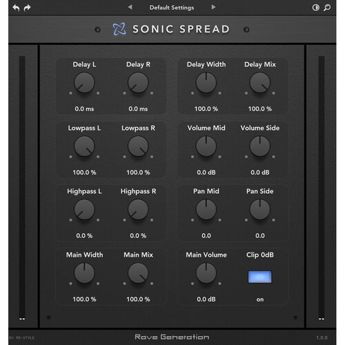 Rave Generation Sonic Spread Stereo Imaging Plug-In