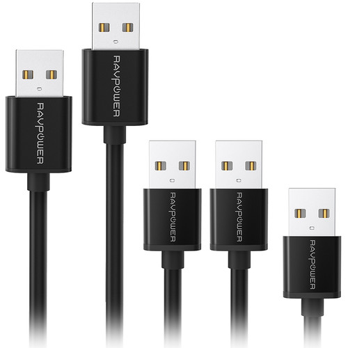 RAVPower USB 2.0 Type-A to Micro-USB Charge & Sync Cables (5-Pack, Black)