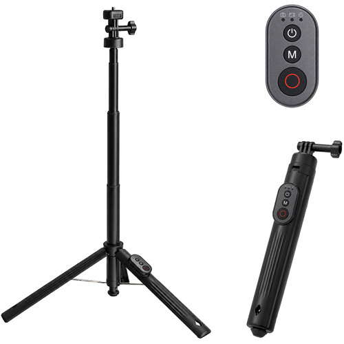 Raywowo Action Camera Mount Selfie Stick with Bluetooth Remote