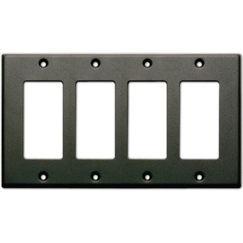 RDL CP-4B Quadruple-Slot Cover Plate (Black)