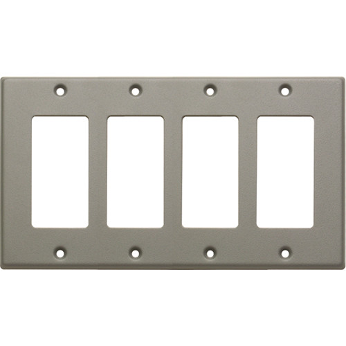 RDL CP-4G Quadruple-Slot Cover Plate (Gray)