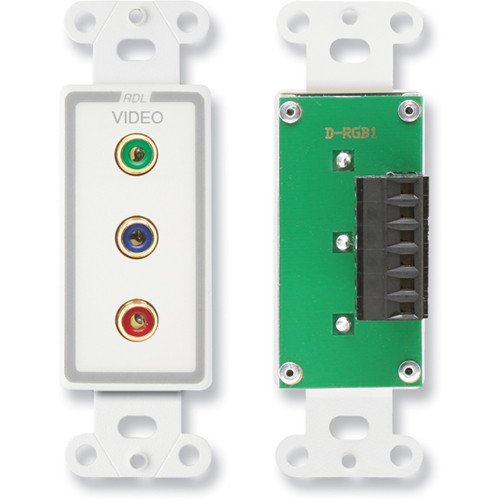 RDL D-RGB1 Component Video RGB Connection Plate (White/Gray)