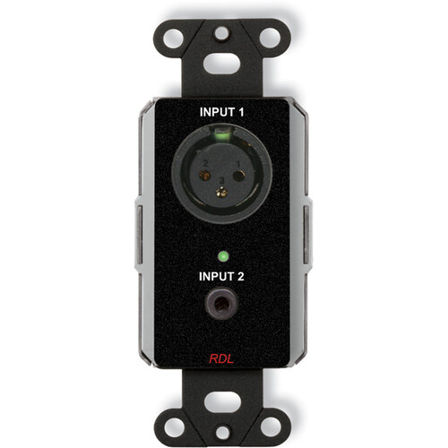 RDL Wall-Mounted Bi-Directional Mic/Line Dante Interface