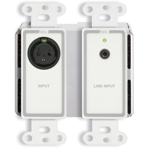 RDL DD-BN2ML 2 x 2 Wall-Mounted Bi-Directional Mic/Line Dante Interface (White)